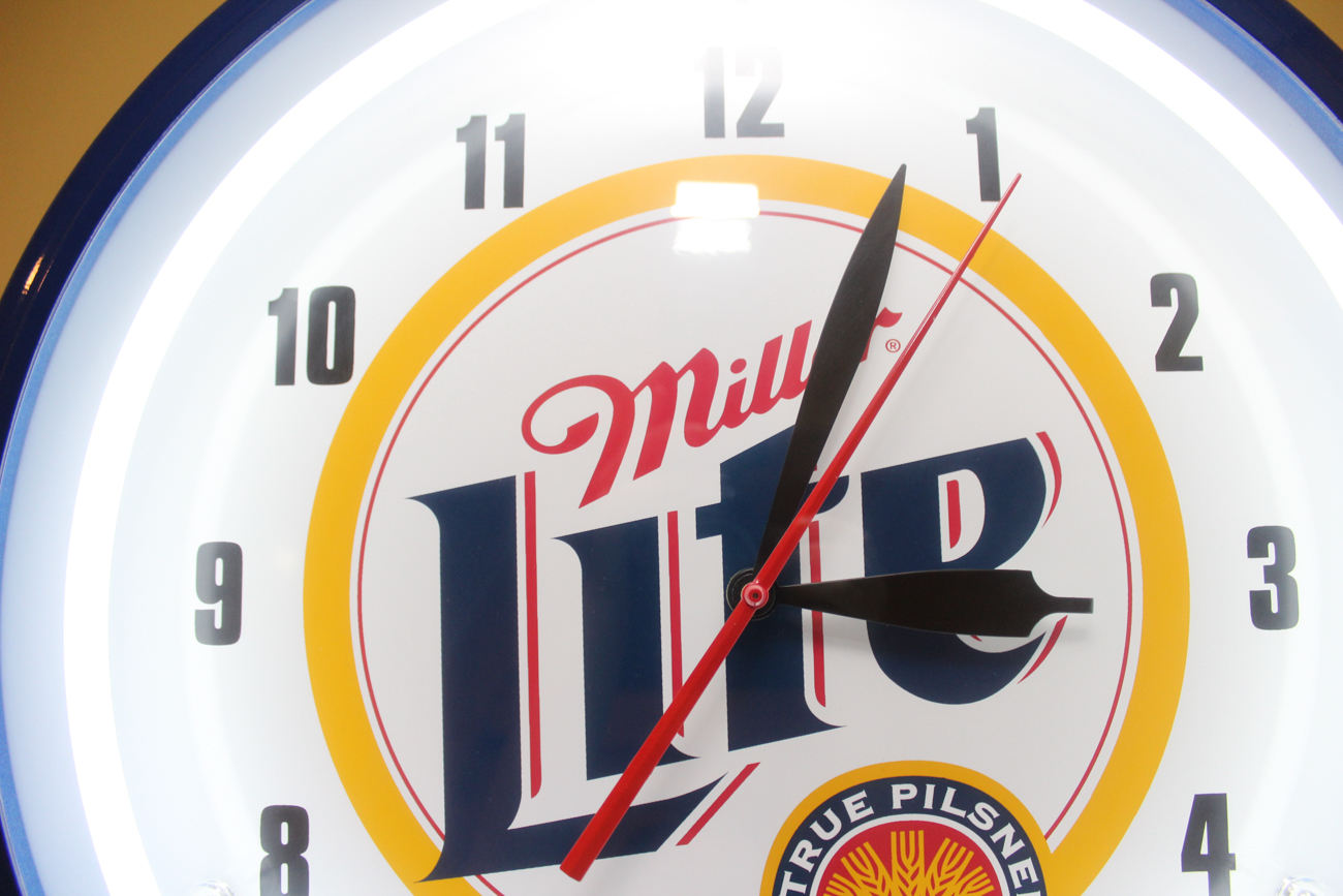 Miller Lite Neon Clock EBTH